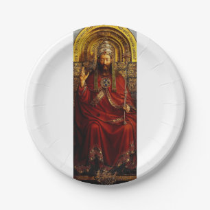Assiettes En Carton Jan van Eyck Dieu le Père sur un Trône Beaux-Arts