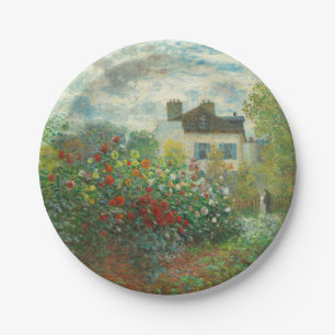 Assiettes En Carton Jardin d'artiste de Monet à Argenteuil Peinture