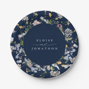 Assiettes En Carton Jardin de mariage champêtre printanier coloré