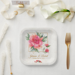 Assiettes En Carton Jardin de roses charmant budget mariage