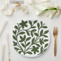 Jardin de vrilles feuilles florales vertes