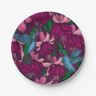 Assiettes En Carton Jardin des colibris
