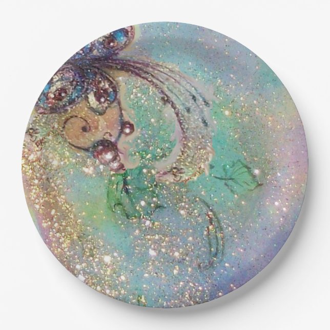 ASSIETTES EN CARTON JARDIN DES OMBRES PERDUES PAPILLON MAGIQUE PLANTE (Devant)