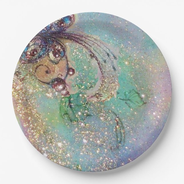 ASSIETTES EN CARTON JARDIN DES OMBRES PERDUES PLANTE PAPILLON MAGIQUE (Devant)