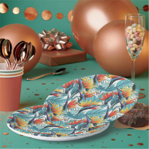 Assiettes En Carton Jardin d'oiseau de paradis