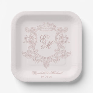 Assiettes En Carton jardin floral luxueux victorien