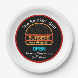 Assiettes En Carton Jardin Grill Master Burgers Plaques en papier