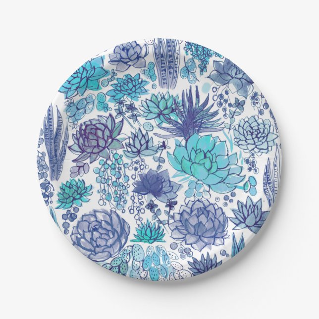 Assiettes En Carton Jardin succulent (Devant)