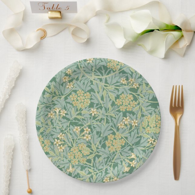 Assiettes En Carton Jasmine par William Morris   (Mariage)