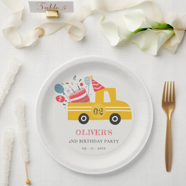 Assiettes En Carton Jaune mignon Quel Âge Anniversaire Fête Fête Fête  (Mariage)