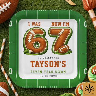 Assiettes En Carton J'avais 6 ans, maintenant j'ai 7 ans – Football Am