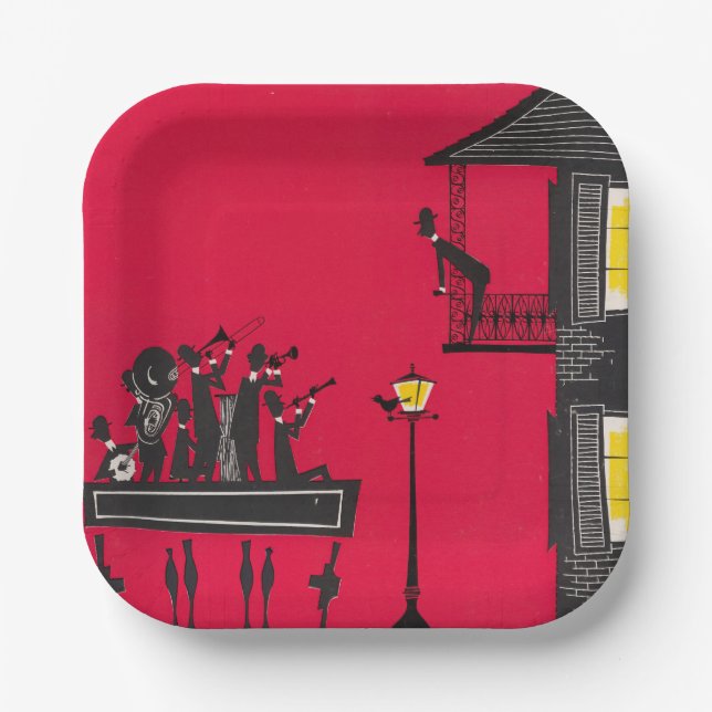 Assiettes En Carton Jazz (Recto)
