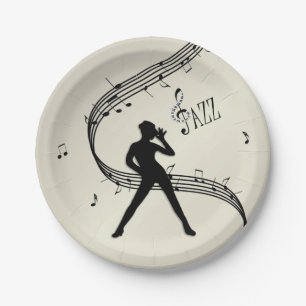 Assiettes En Carton Jazz Dance Golden Music
