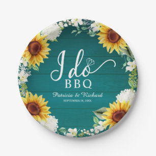 Assiettes En Carton Je fais des BBQ Tournesols Rustiques Fête de Fianç