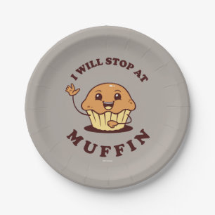 Assiettes En Carton Je M'Arrêterai À Muffin