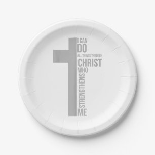 Assiettes En Carton Je Peux Faire Tout Par Le Christ Qui Renforce