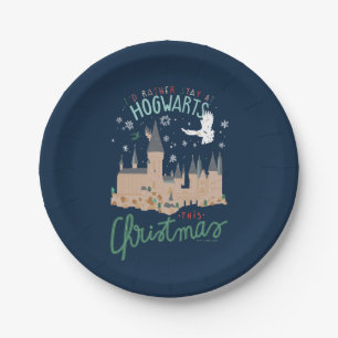 Assiettes En Carton Je Préférerais Rester À Hogwarts Ce Noël