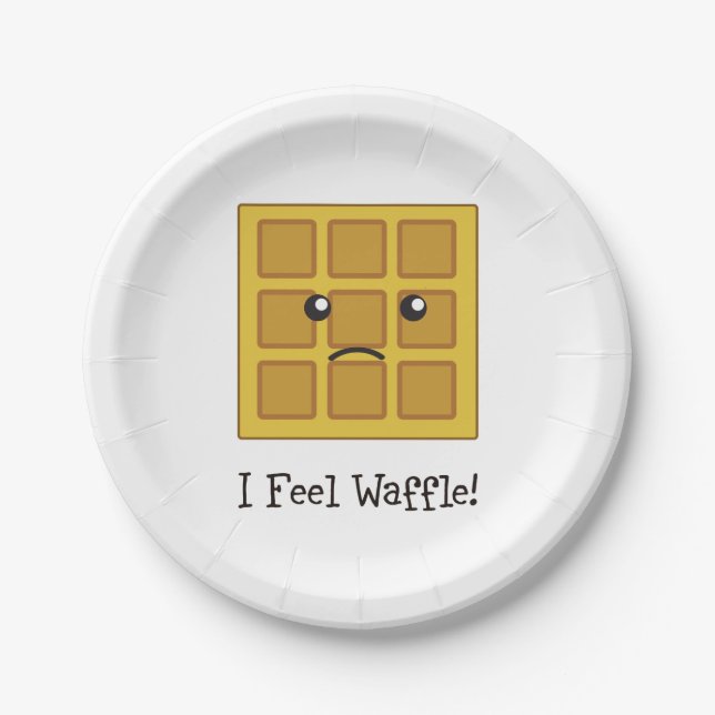 Assiettes En Carton Je sens Waffle ! (Devant)