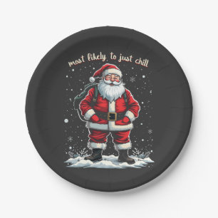 Assiettes En Carton Je suis juste un type cool Noël Santa mec cool 