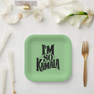 Assiettes En Carton Je suis si Kamala Brat Green Meme
