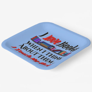 Assiettes En Carton Je Touche Mon Étagère Livre Humour Lover