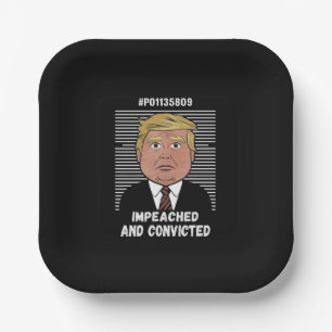 Assiettes En Carton Je Vote Pour Le Féon Condamné Pro Trump 2024