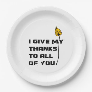 Assiettes En Carton Je Vous Remercie Tous