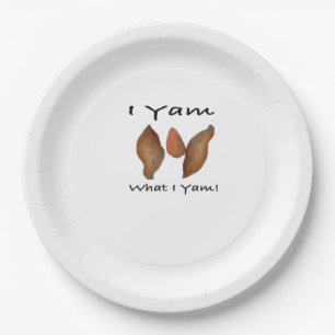 Assiettes En Carton Je Yam What I Yam, I Yam What I Yam, Comical, mign