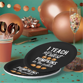 Assiettes En Carton J'enseigne les Citrouilles les plus mous dans le p