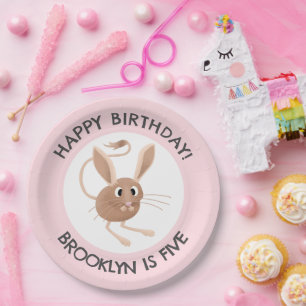 Assiettes En Carton Jerboa à longues oreilles mignonne anniversaire pe