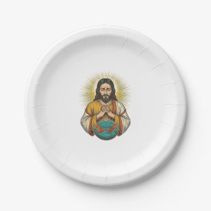 Assiettes En Carton Jésus déçu Ballon de sport dégonflé Échec de gym