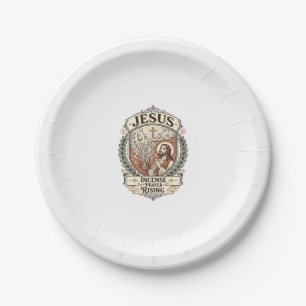Assiettes En Carton Jésus Encens Prière Montée Jésus Encens Prière R