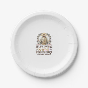 Assiettes En Carton Jésus Indie Folk Acoustique Culte Graphique T-shir