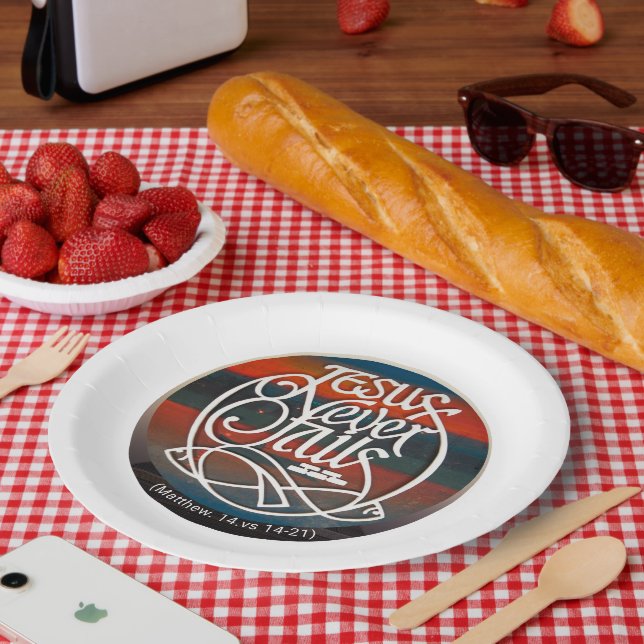 Assiettes En Carton JÉSUS Jamais ne échoue (Pique-nique)