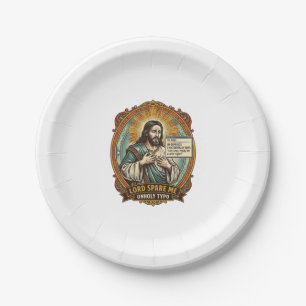 Assiettes En Carton Jésus Mauvaise Message Autocorrect Patron Embarras