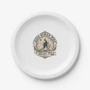 Assiettes En Carton Jésus Route Romaine Carte Ancienne Jésus Route Rom