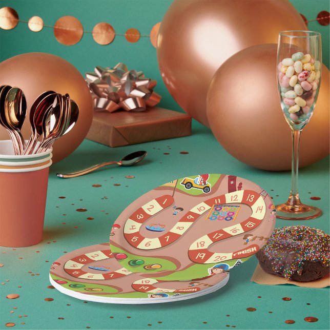 Assiettes En Carton Jeu de course (Créateur téléchargé)