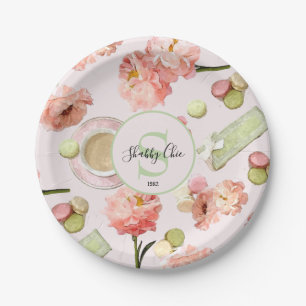 Assiettes En Carton Jeu de pignons et de macarons chic branchés de Sh