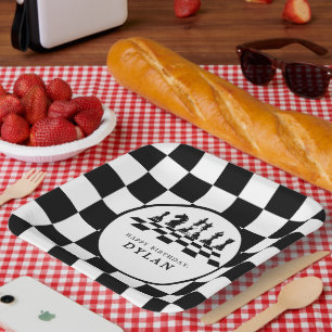 Assiettes En Carton Jeu d'échecs et pièces Nuit Joyeux anniversaire