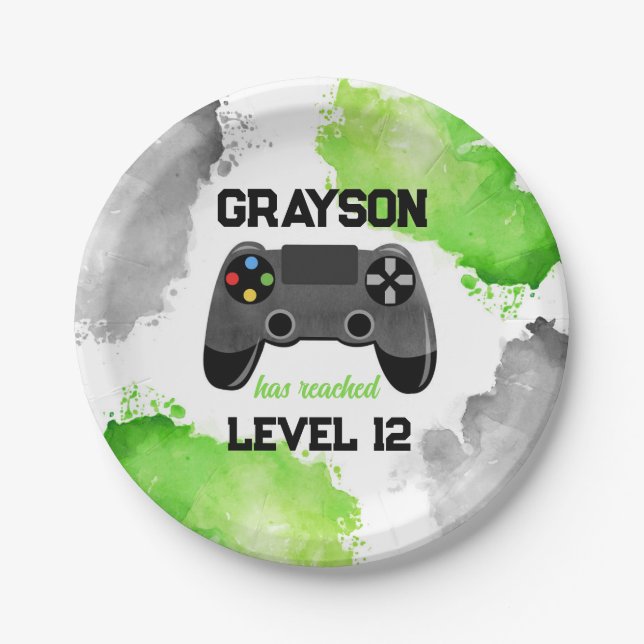 Assiettes En Carton Jeu sur niveau haut Jeu Anniversaire Plaques papie (Devant)