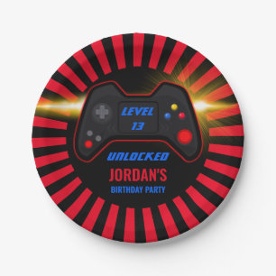 Assiettes En Carton Jeu vidéo Anniversaire