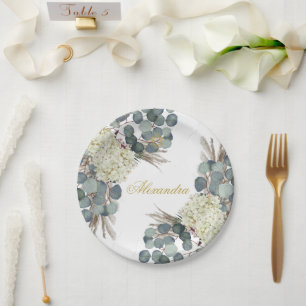 Assiettes En Carton Jeune fille juive baptisée Floral Gold