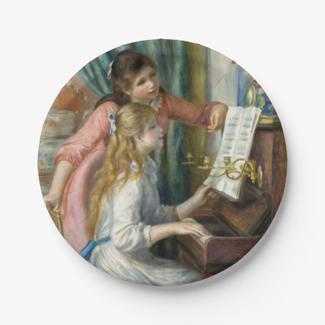 Assiettes En Carton Jeunes filles au piano - Pierre Renoir (Devant)