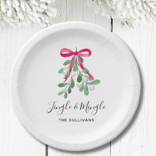 Assiettes En Carton Jingle et Noël unique personnalisés