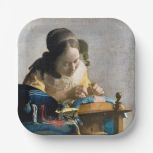 Assiettes En Carton Johannes Vermeer - Le Lacemaker