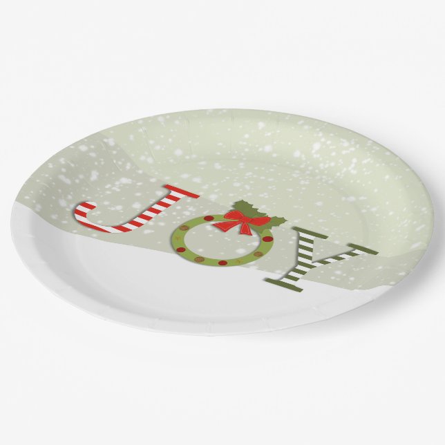 Assiettes En Carton Joie - Noël (Angle)