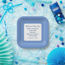 Joli Baby shower Bible Verse Bleu rayé