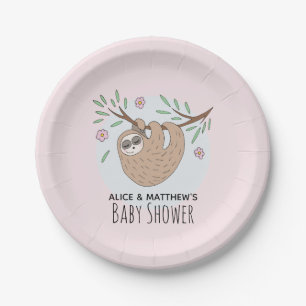 Assiettes En Carton Joli Baby shower moderne pour enfants dormant