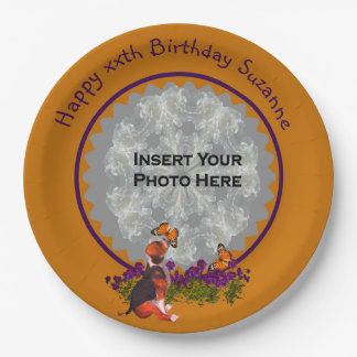 Assiettes En Carton Joli Beagle Chiot Photo Anniversaire