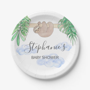 Assiettes En Carton Joli bébé garçon Baby shower de fentes